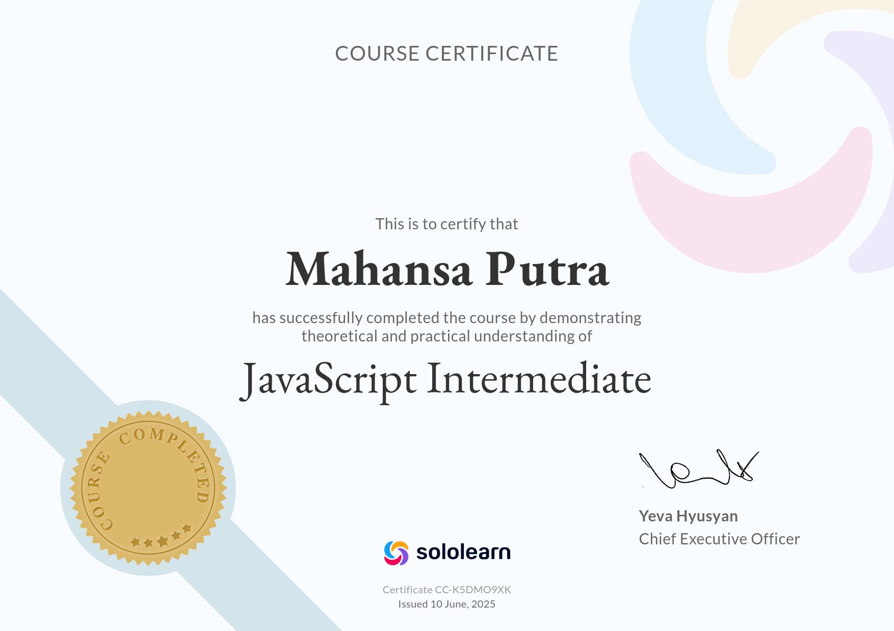Certification 1